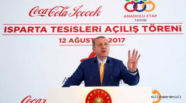 Erdoğan  Coca-Cola fabrikasının kurdelesini kesti