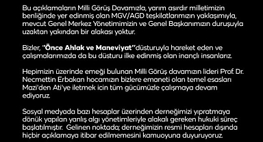 ANADOLU GENÇLİK DERNEĞİ'NDEN KAMUOYU AÇIKLAMASI