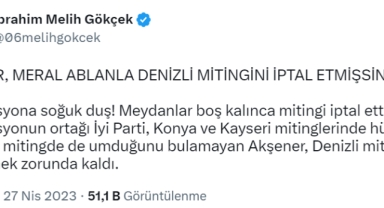 İPTAL EDİLEN DENİZLİ MİTİNGİ İLE İLGİLİ TWEET ATTI