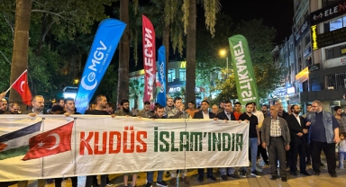Denizli'de Filistin'e destek amacıyla