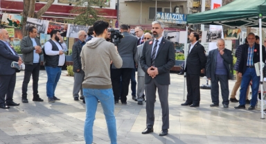 Saadet Partisi Merkezefendi Belediye Başkan Adayı Fatih Aktaş sergi standını ziyaret etti