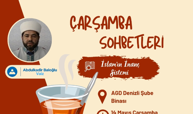 ANADOLU GENÇLİK'TEN ÇARŞAMBA SOHBETLERİNE DAVET 