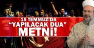 Diyanet, "15 Temmuz Genelgesi" Dua Metni!