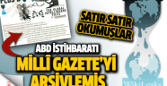 Milli Gazete ABD istihbaratı tarafından arşivlenmiş!