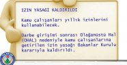 YASAK KALDIRILDI